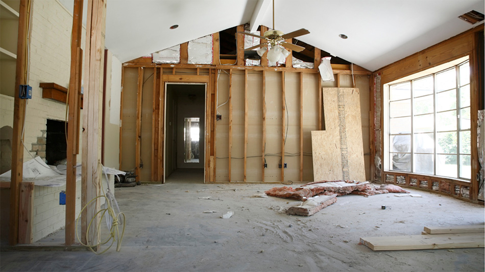 A home under renovation