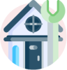 An icon of a house with a wrench